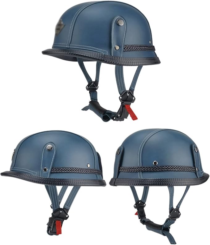 VOSS Leather German Helmet Half Face ABS