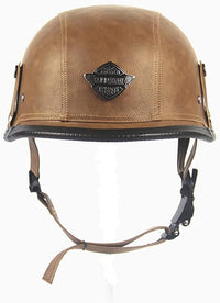 VOSS Leather German Helmet Half Face ABS