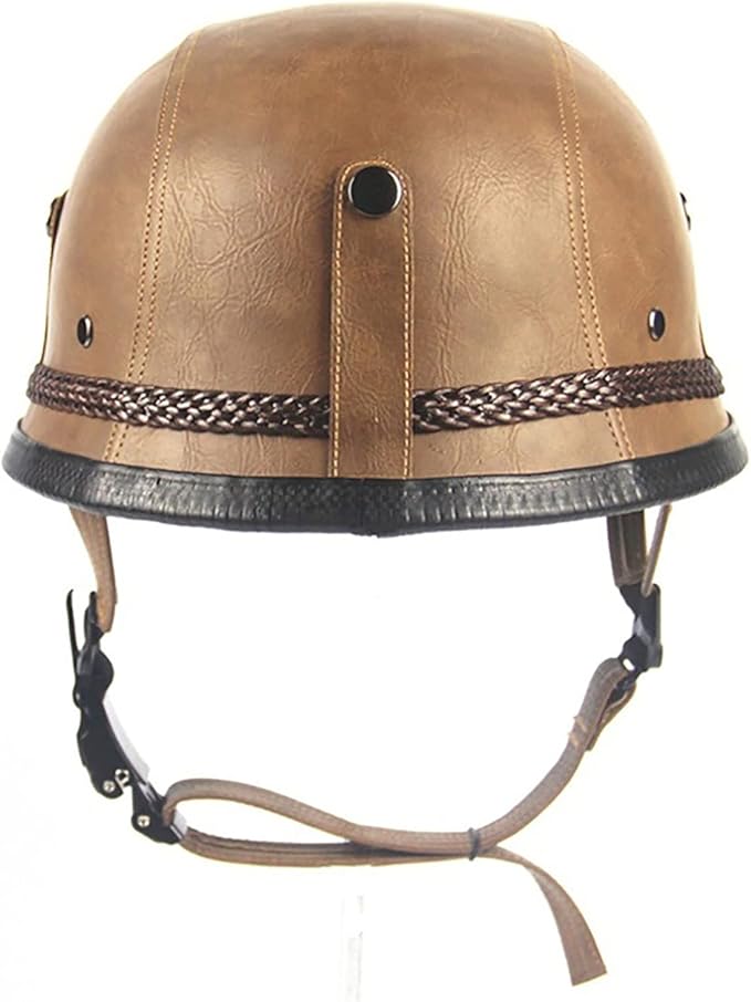 VOSS Leather German Helmet Half Face ABS