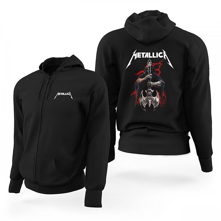 Metallica Gitarist Zippered Sweatshirt Hoodie