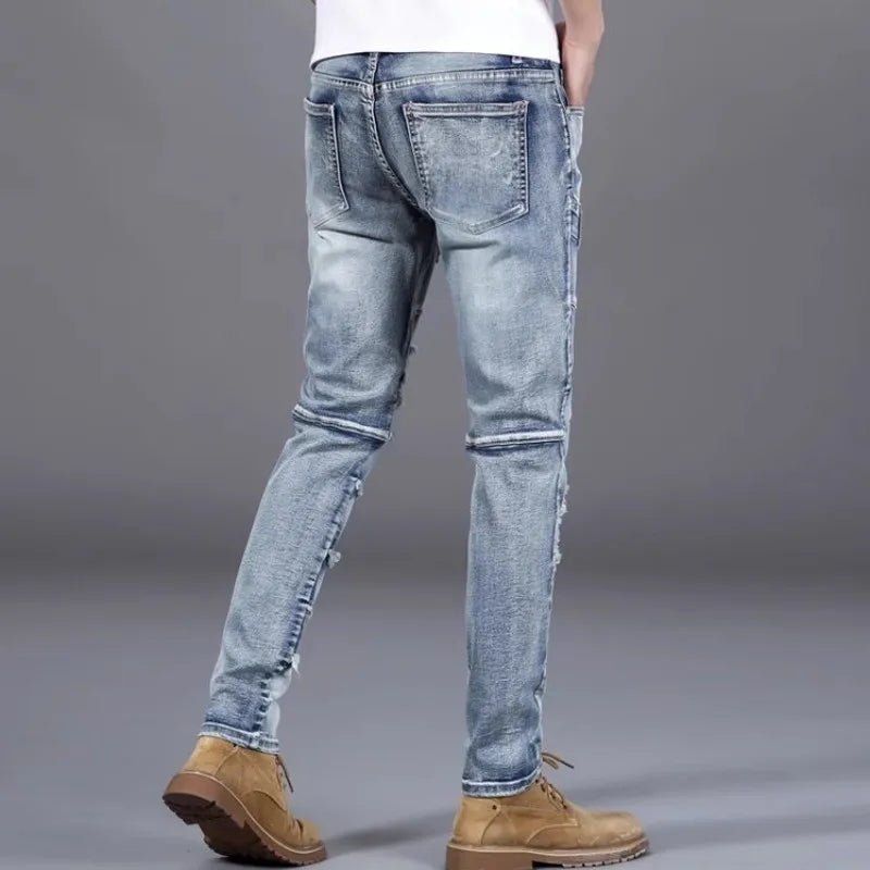 Men's Pant Jeans Wintage Washed Regular Fit