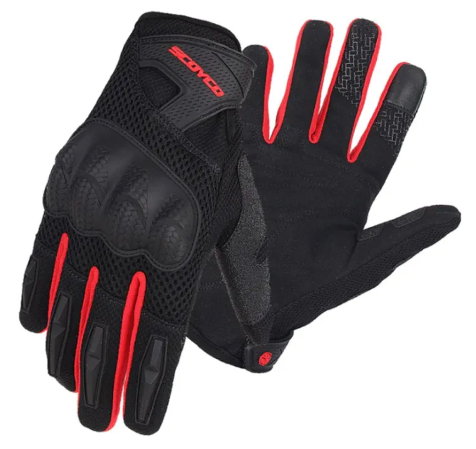 SCOYCO Summer Motorcycle Gloves Full Finger Touch Screen MC58-2