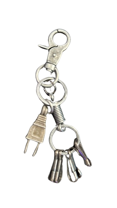 Key Chain from Alloy & PU Leather