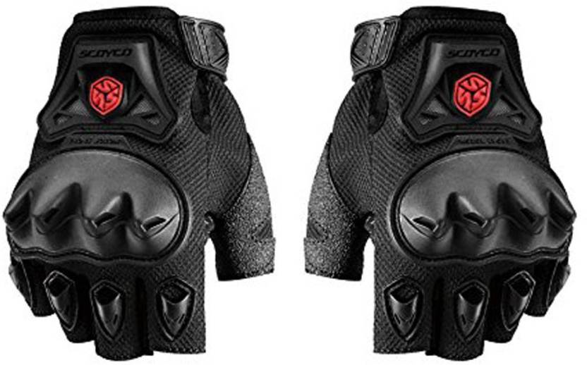 SCOYCO Motorcycle Gloves Men Half Finger Breathable Mesh MC29D